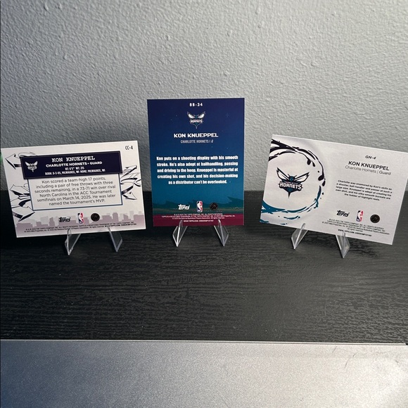 Charlotte Hornets Kon Knueppel NBA Topps Rookie card lot Duke Basketball - Picture 5 of 5